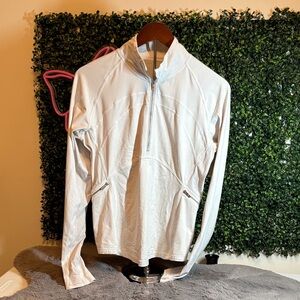 lululemon athletica Light Cream Half-Zip Pullover Jacket Size 10
